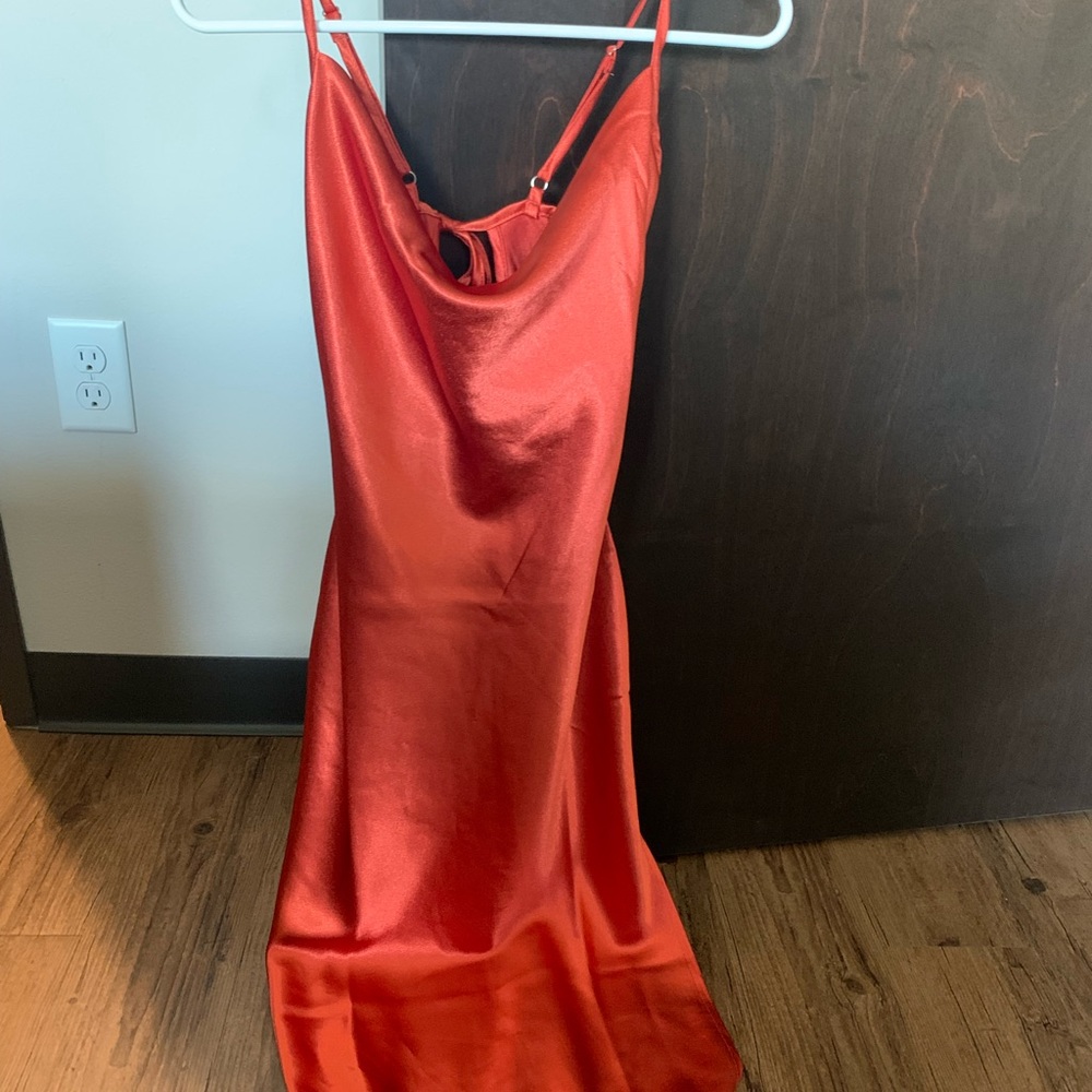 Showpo size 4 rustic orange dress NWT